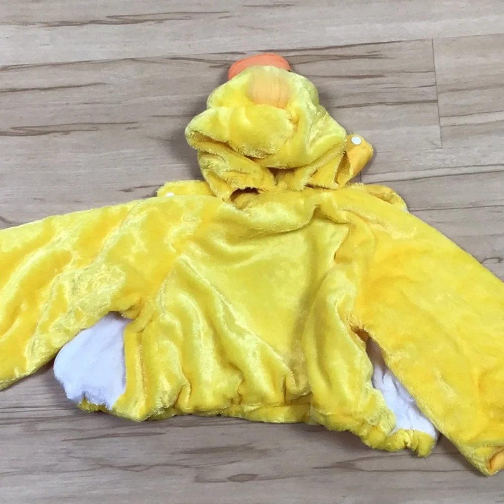 Chrisha Playful Plush Infant Yellow Duck Detachable Hood Kids Costume‎ 12-18M